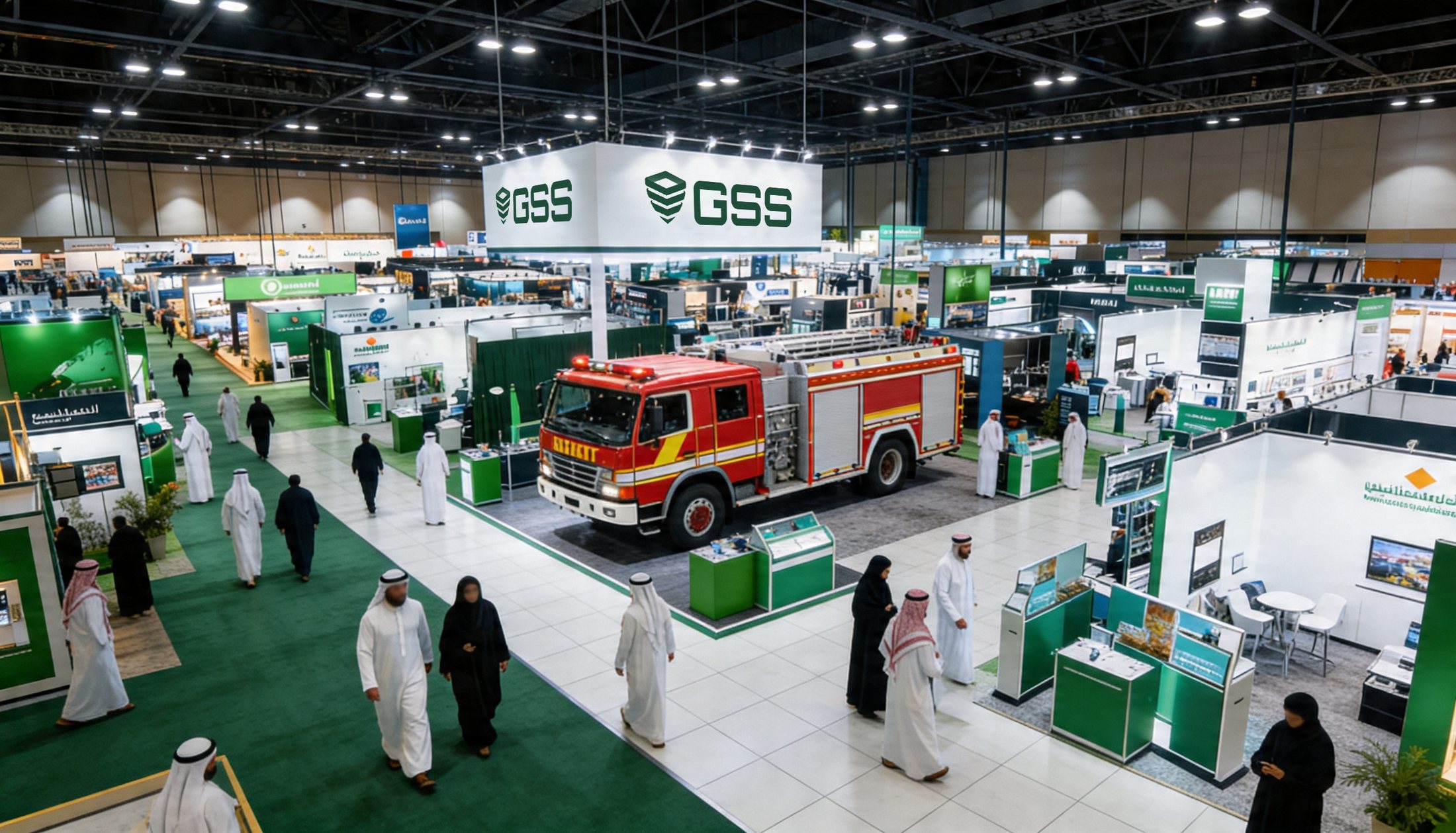 منصات العرض ومناطق التفاعل في المعرض